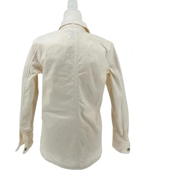 Aritzia Wilfred Free White Abigail chore coat Shacket Denim Jacket Size XS - Picture 7 of 13
